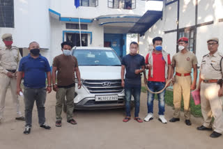 Manja police apprehanded 4 hardcore car lifter with a stolen creata