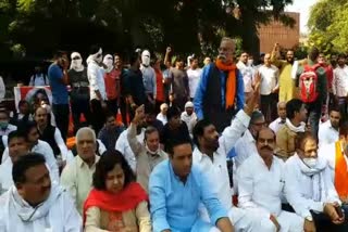 People protest against Nikita murder case in faridabad