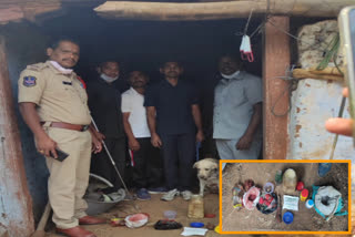 Explosives seized at Jangampalli village in kamareddy district