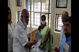 Shivarama Hebbar nomination papers for KDCC Bank election