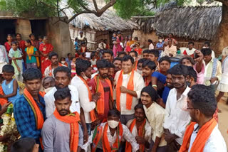 BJP candidate Rajesh Gowda campaigning for shira bye-election