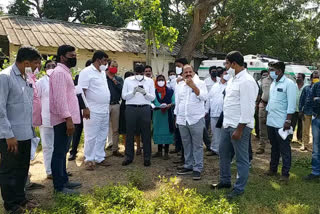 minister dharmana and collector visited vamsadhara division office