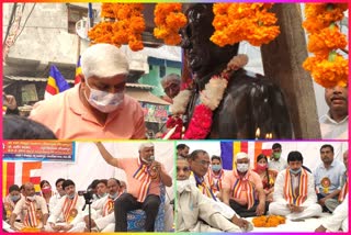 Rajendra Pal Gautam unveiled Baba Saheb Bhim Rao Ambedkar statue