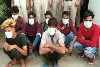 seven members of robbery gangs arrested in Sonipat