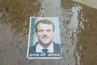 Posters slamming French prez pasted on MP roads by protesters