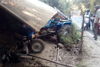 tractor went uncontrolled and entered into adjacent house at Bhalwani