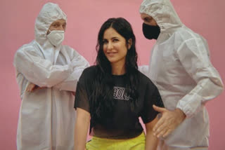 Safety first, says Katrina shares picture sporting protective gear