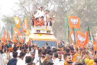 Actor Rajpal Yadav did road show