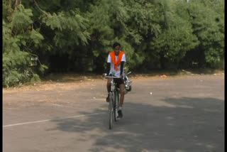 person ride a cycle for 24 hours to create awareness against drugs in sirsa