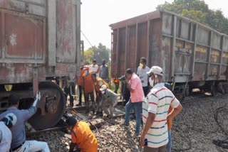 goods train derailed near Bhilai