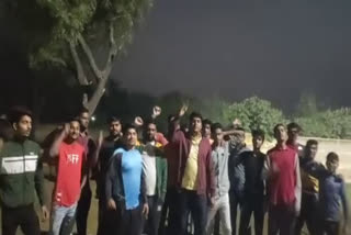 sunped village youth protest against Nikita murder in faridabad