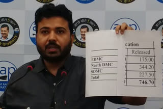 Durgesh Pathak held a PC at AAP party headquarter on issue of MCD teachers salary