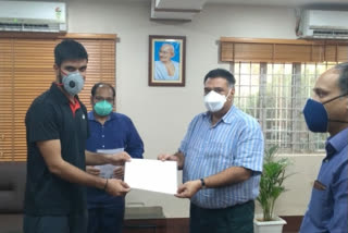 RM Neeraj Ambasht gives appointment letter to four players