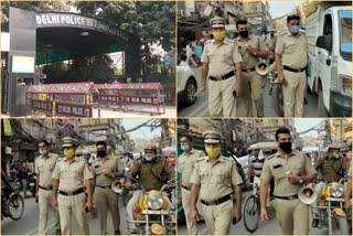 Encroachment removal drive was launched in Hauz Qazi Market by Delhi police