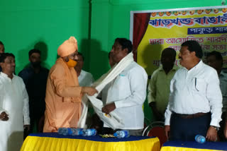 minister alamgir alam attended the shardiya sammelan in pakur