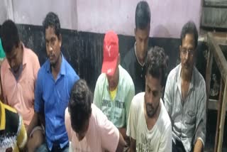 police raid on gambling den in puri