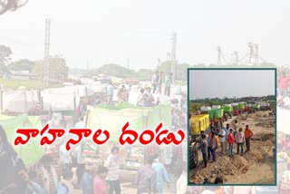 farmers and millers protest in miryalaguda