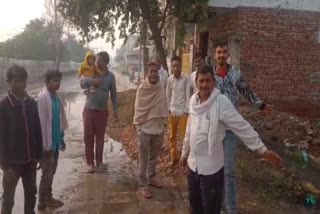 People protest in Gannaur due to water logging