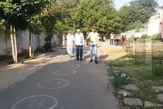 Voters arriving at polling station