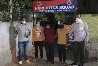 Narcotics squad team arrested smuggler with 72 grams of drugs in delhi