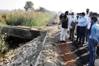 bhiwani deputy commissioner jasbir singh arya inspected the drains