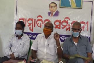 Press conference in protest of police brutality for dalits in Kendrapara