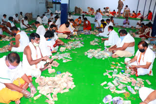 rajanna temple hundi count at vemulawada in rajanna sircilla district