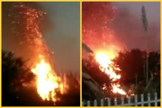 fire broke out near railway track mussoorie