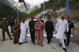 Sonia Gandhi and Prem Kumar Dhumal