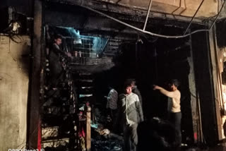 fire in garment shop in charkhi dadri