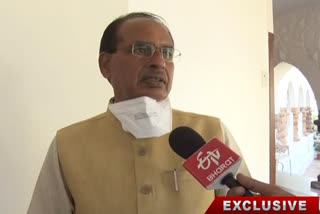 CM Shivraj talks with ETV bharat in bhopal