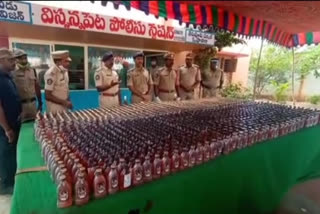 liquor bottles Seized