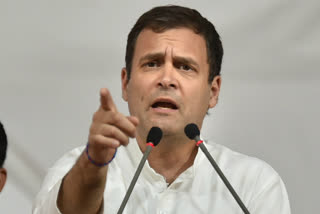 Rahul Gandhi attacks NDA \Bihar election 2020 Rahul Gandhi attacks Modi over farm bill Rahul Gandhi attacks over unemployment வேலைவாய்ப்பு, குடிபெயர் தொழிலாளர்கள் விவகாரம் பிகார் சட்டப்பேரவை தேர்தல் ராகுல் ராகுல் காந்தி பேரணி நரேந்திர மோடி, நிதிஷ் மீது ராகுல் தாக்கு Rahul Gandhi attacks Modi job, migrant crisis Rahul Gandhi