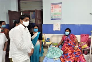 zp chairman sudden inspection in nizamabad district hospital in Bohdan