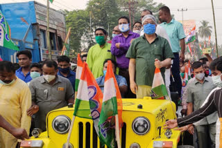 দিনহাটায় তৃণমূলের মিছিল