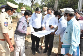 police housing chairman damodar inspection at ramagundam commissionerate construction