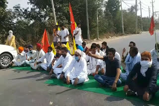 farmers protest in fatehabad against agriculture laws