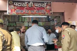 police team raided the crackers vendors