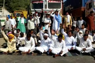 farmers protest in hanumangarh, congress protest, farm bill 2020, rajasthan news