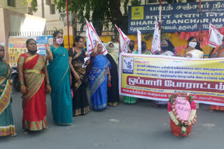 Mather's Association protest for Rising prices of essential commodities