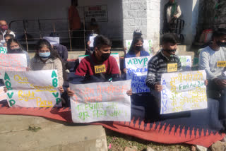 ABVP protest dharamshala