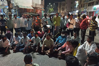 tdp and cpm protest in adoni