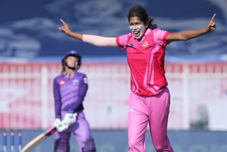 Women's T20 Challenge  Sophie Ecclestone  Jhulan Goswami on Sophie Ecclestone  Jhulan Goswami  Trailblazers beat Velocity  Trailblazers  Velocity  ವೆಲಾಸಿಟಿ ವಿರುದ್ಧ ಭರ್ಜರಿ ಜಯ  ವೆಲಾಸಿಟಿ ವಿರುದ್ಧ ಟ್ರೈಲ್​ಬ್ಲೇಜರ್ಸ್​ ತಂಡ ಭರ್ಜರಿ ಜಯ  ಟ್ರೈಲ್​ಬ್ಲೇಜರ್ಸ್​ ತಂಡ