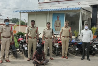 Police have arrested a man for stealing two-wheelers in Chilakaluripet town.