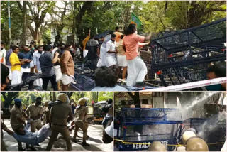 ബിജെപി നടത്തിയ താലൂക്ക് ഓഫീസ് മാർച്ചിൽ സംഘർഷം  കൊച്ചി കണയന്നൂർ താലൂക്ക് ഓഫീസ് മാർച്ച് സംഘർഷം  ബിജെപി മാർച്ച് സംഘർഷം  കേന്ദ്ര ഏജൻസിയെ തടയാൻ ശ്രമമെന്ന് പ്രഫുൽ കൃഷ്ണ  BJP's taluk office march end up in clashes  BJP's taluk office march  ernakulam bjp march