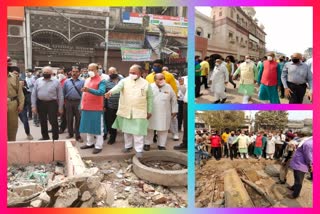 north mcd fined 50 thousand on pwd mayor jayaprakash and mp vijay goyal inspect pedestrian road