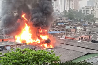 fire broke out at a wooden godown at Malad