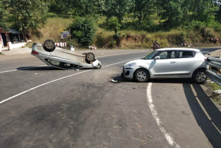Serious accident between two cars near Shivarimal village in Dang district
