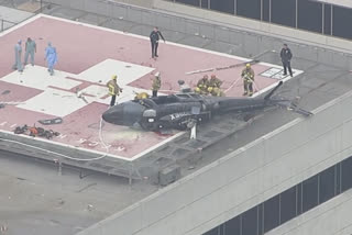 Helicopter crashes in Los Angeles