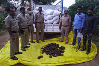 Seizure of 25 quintals of black jaggery in suryapet district